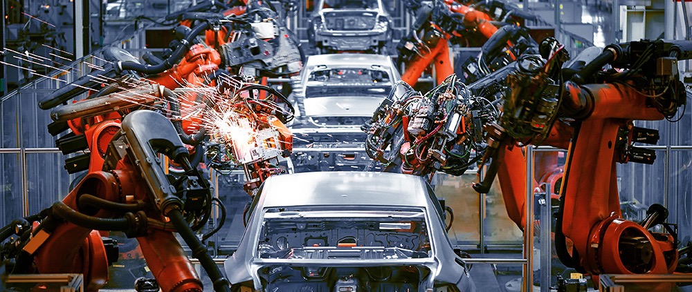 Producción robotizada de autos