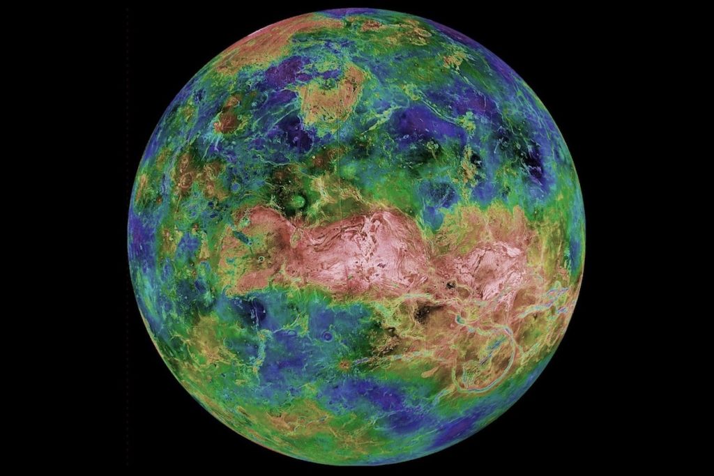 Imagen de Venus obtenida por la sonda Magallanes de la NASA