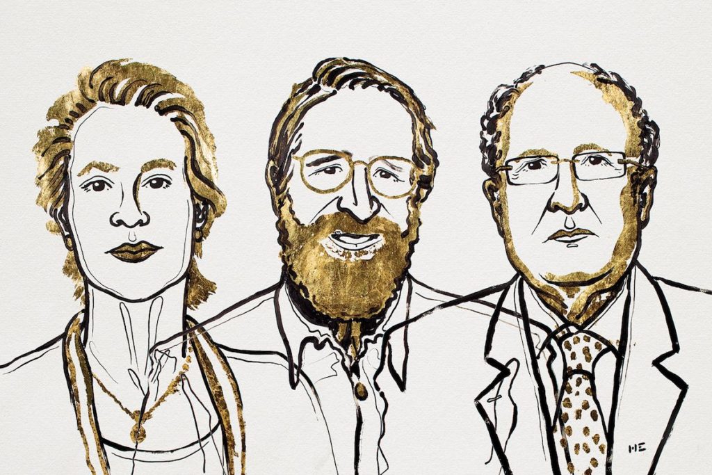 Frances H. Arnold, George P. Smith y Sir Gregory P. Winter, Premio Nobel de Química 2018- Niklas Elmehed. Nobel Media