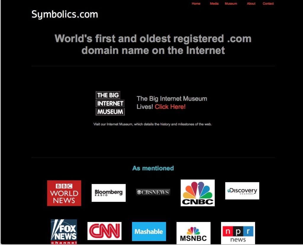 El primer dominio .com de internet se registra el 15 de marzo de 1985
