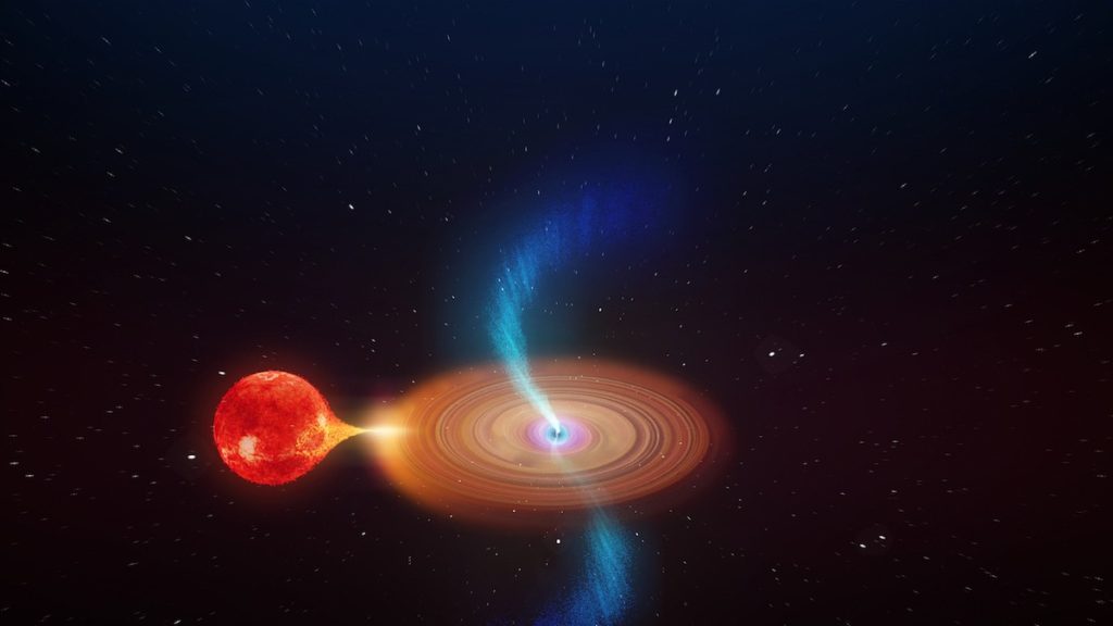 Agujero negro absorbiendo material de su estrella compañera- ICRAR