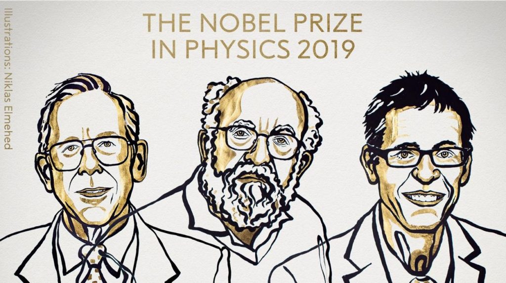 James Peebles, Michel Mayor y Didier Queloz, ganadores del Nobel de Física 2019