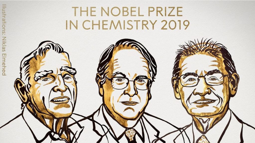 John B. Goodenough, Stanley Whittingham y Akira Yoshino, gandores del Nobel de Quiímica 2019