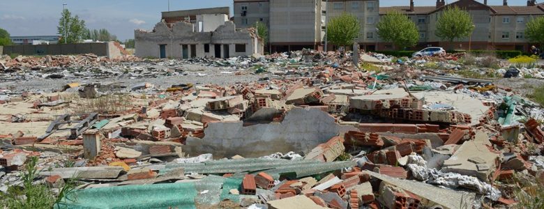 Los escombros son funcionales para la construcción de carreteras