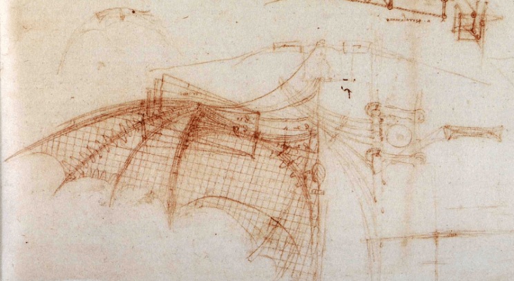 Ornitóptero o Maquina voladora de Leonardo da Vinci