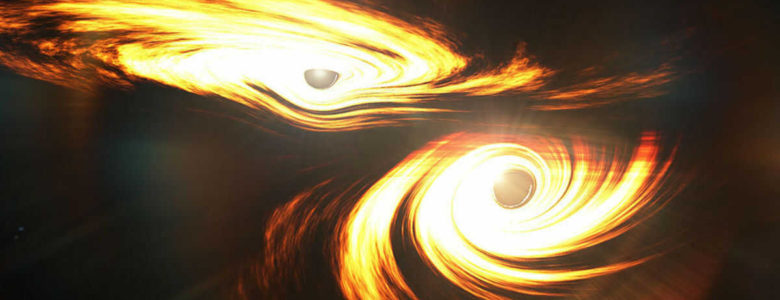 Dos agujeros negros a punto de fusionarse- Mark Myers, ARC Centre of Excellence for Gravitational Wave Discovery